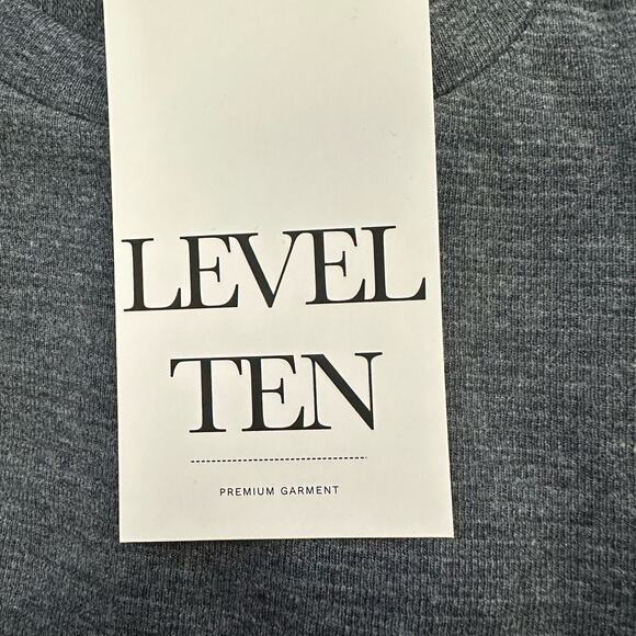 Level Ten Gray pull over long sleeve thick tee shirt size S - Picture 5 of 8